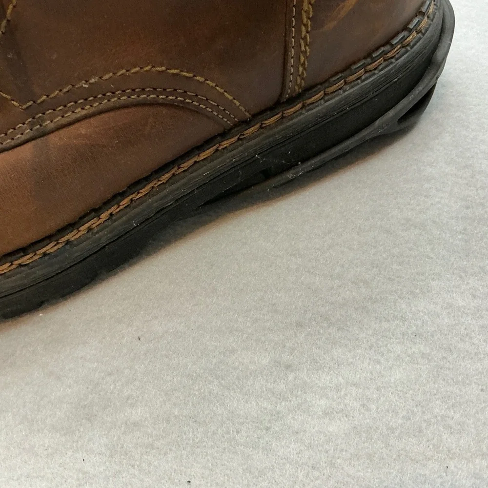 RJ Colt Men Leather Work Boots Ice Traction Cleats‎ Size 11.5 Brown Ankle Rugged